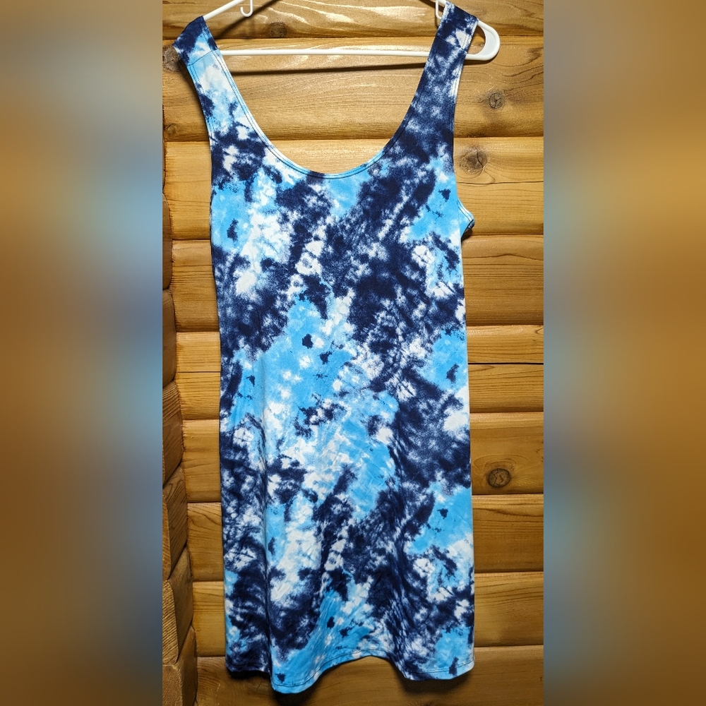 Women's Tie Dye Swim Coverup Dress, Size XL